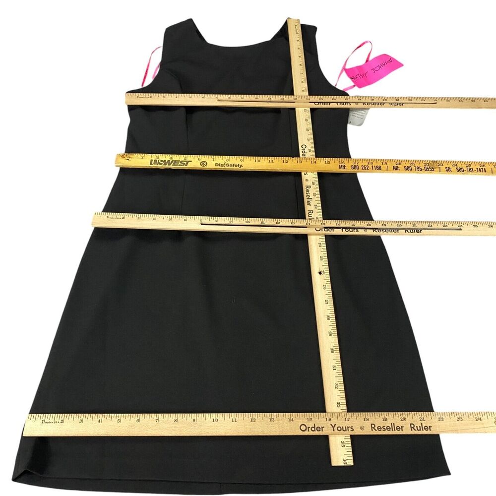Betsey Johnson Scuba Crepe Midi Dress Women Size14 Black - Picture 5 of 16